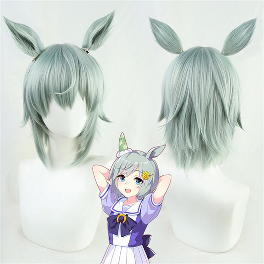 【In Stock】Game Umamusume:Pretty Derby Cosplay セイウンスカイ Seiun Sky Cosplay Wig With Ears and Tail