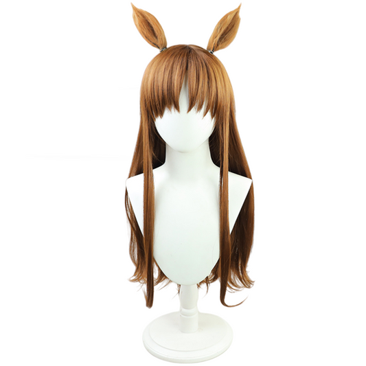 【In Stock】Game Umamusume:Pretty Derby Cosplay グラスワンダー Grass Wonder Cosplay Wig With Ears and Tail