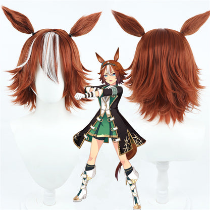 【In Stock】Game Umamusume:Pretty Derby Cosplay バンブーメモリー Bamboo Memory Cosplay Wig With Ears and Tail