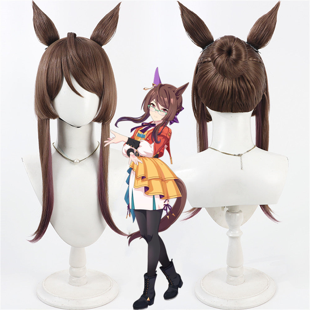 【In Stock】Game Umamusume:Pretty Derby Cosplay ロイスアンドロイス Royce and Royce Cosplay Wig With Ears and Tail