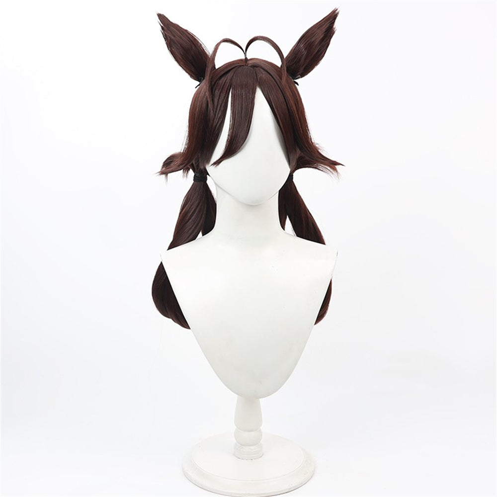 【In Stock】Game Umamusume:Pretty Derby Cosplay ノーリーズン No Reason Cosplay Wig With Ears and Tail