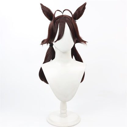 【In Stock】Game Umamusume:Pretty Derby Cosplay ノーリーズン No Reason Cosplay Wig With Ears and Tail
