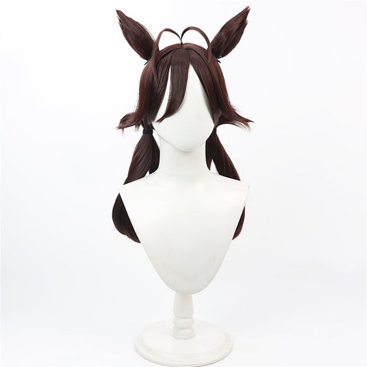 【In Stock】Game Umamusume:Pretty Derby Cosplay ノーリーズン No Reason Cosplay Wig With Ears and Tail