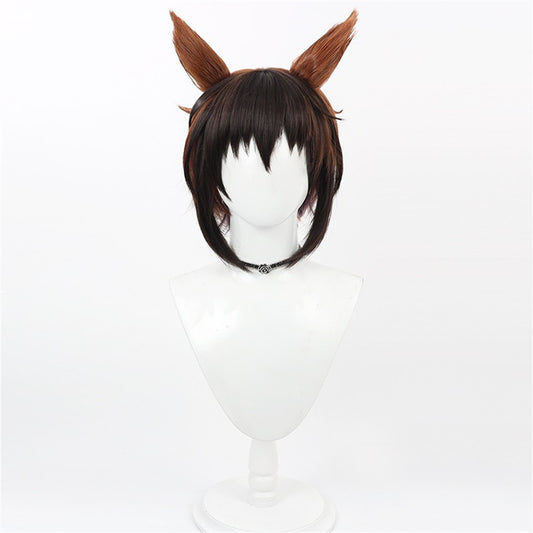 【In Stock】Game Umamusume:Pretty Derby Cosplay バイアリーターク Byerley Turk Cosplay Wig With Ears and Tail