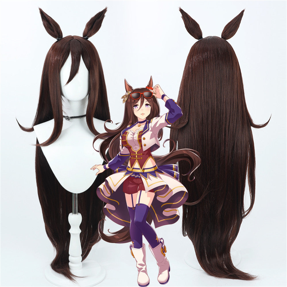 【In Stock】Game Umamusume:Pretty Derby Cosplay シーキングザパール Seeking the Pearl Cosplay Wig With Ears and Tail
