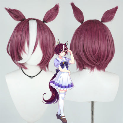 【In Stock】Game Umamusume:Pretty Derby Cosplay タニノギムレット Tanino Gimlet Cosplay Wig With Ears and Tail