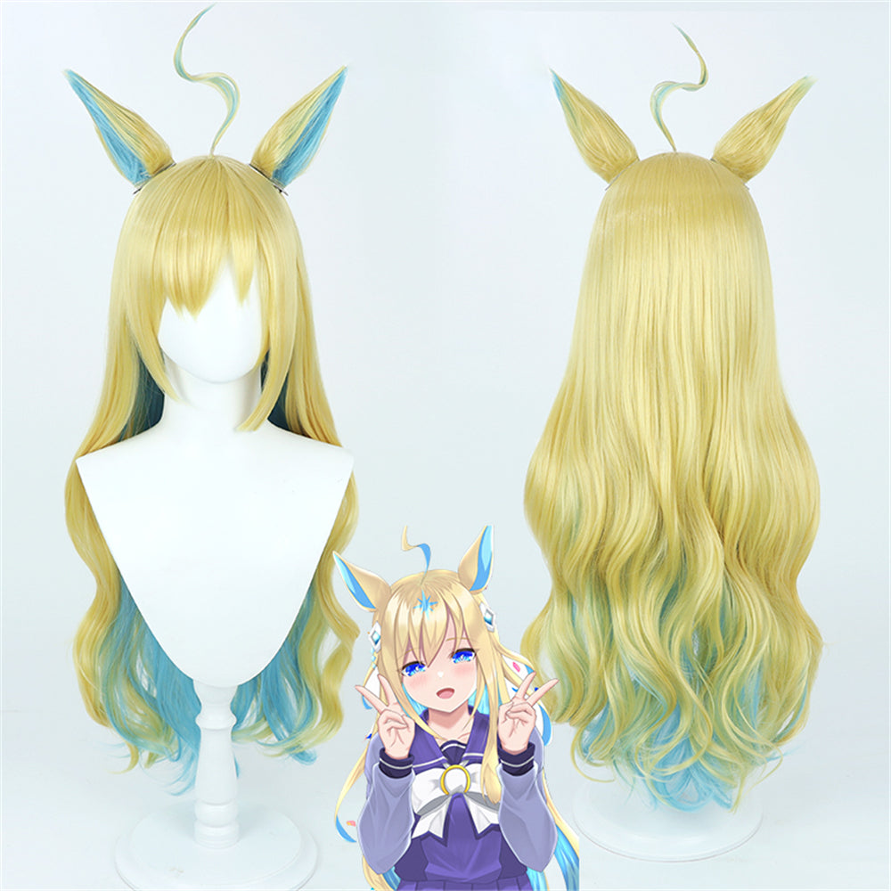 【In Stock】Game Umamusume:Pretty Derby Cosplay ネオユニヴァース Neo Universe Cosplay Wig With Ears and Tail