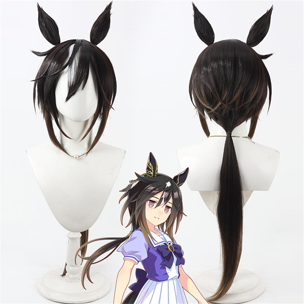 【In Stock】Game Umamusume:Pretty Derby Cosplay ステイゴールド Stay Gold Cosplay Wig With Ears and Tail