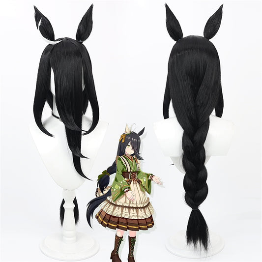 【In Stock】Game Umamusume:Pretty Derby Cosplay マンハッタンカフェ Manhattan Cafe Cosplay Wig With Ears and Tail