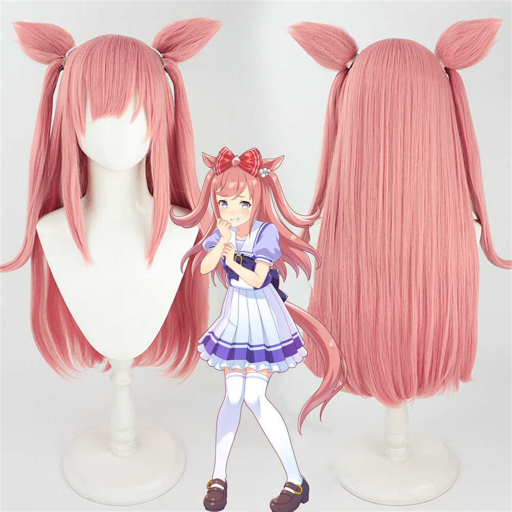 【In Stock】Game Umamusume:Pretty Derby Cosplay アグネスデジタル Agnes Digital Cosplay Wig With Ears and Tail