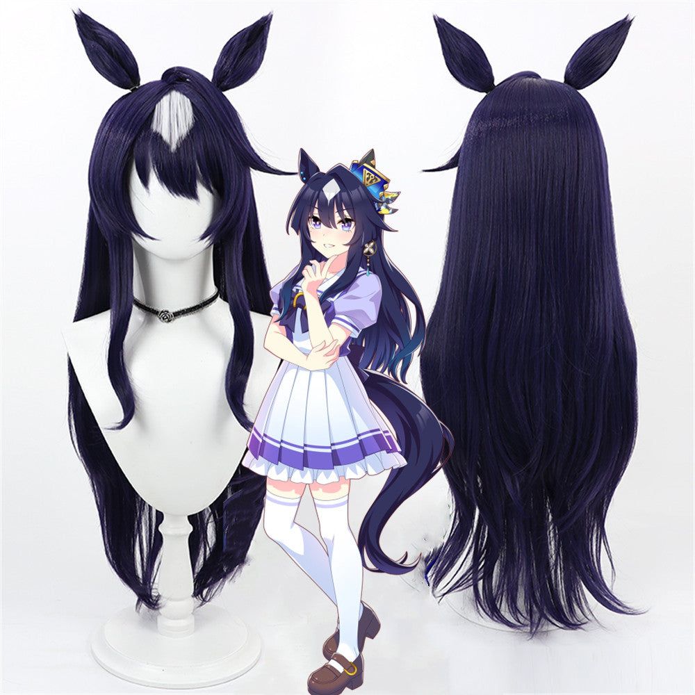 【In Stock】Game Umamusume:Pretty Derby Cosplay ヴィルシーナ Verxina Cosplay Wig With Ears and Tail