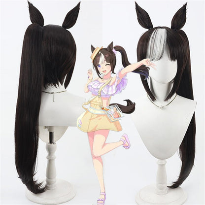 【In Stock】Game Umamusume:Pretty Derby Cosplay Swimwear ホッコータルマエ Hokko Tarumae Cosplay Wig With Ears and Tail