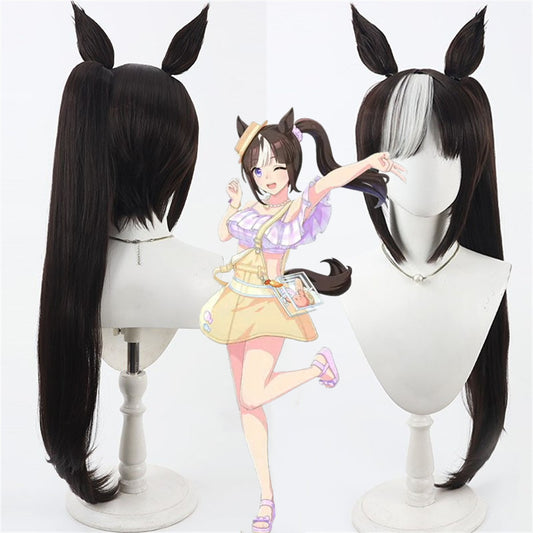 【In Stock】Game Umamusume:Pretty Derby Cosplay Swimwear ホッコータルマエ Hokko Tarumae Cosplay Wig With Ears and Tail
