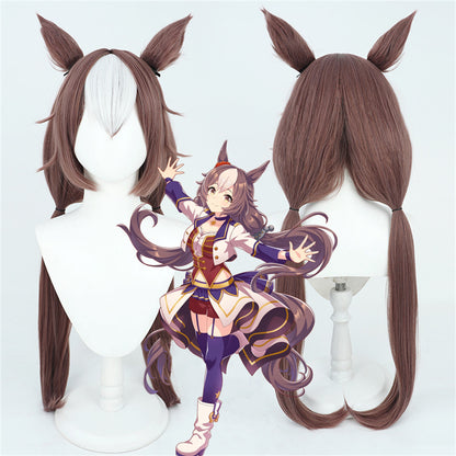 【In Stock】Game Umamusume:Pretty Derby Cosplay ヤマニンゼファー Yamanin Zephyr Cosplay Wig With Ears and Tail