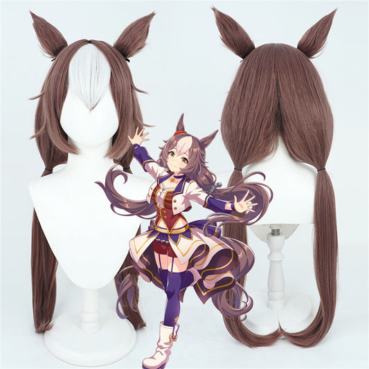 【In Stock】Game Umamusume:Pretty Derby Cosplay ヤマニンゼファー Yamanin Zephyr Cosplay Wig With Ears and Tail