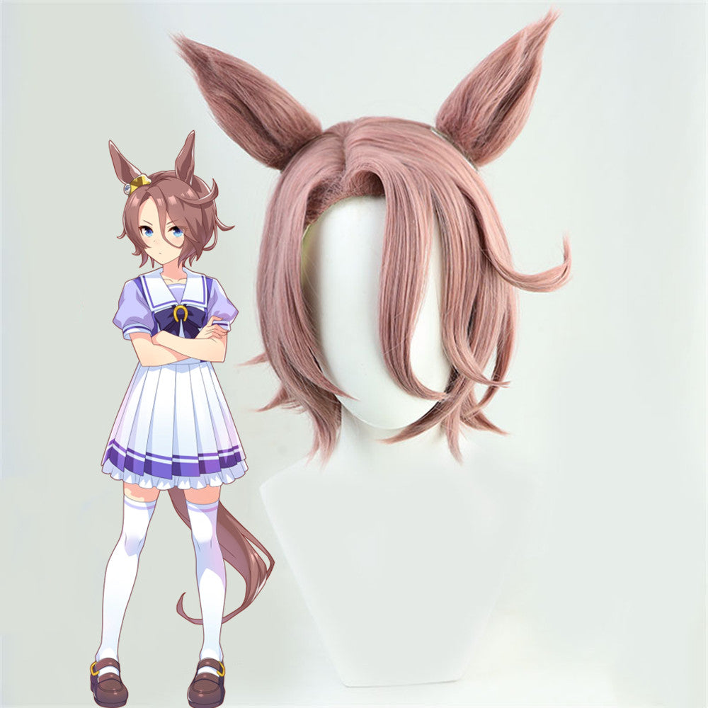 【In Stock】Game Umamusume:Pretty Derby Cosplay ナリタタイシン Narita Taishin Cosplay Wig With Ears and Tail