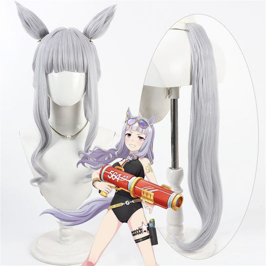 【In Stock】Game Umamusume:Pretty Derby Cosplay ゴールドシップ Swimsuit Style Gold Ship Cosplay Wig With Ears and Tail