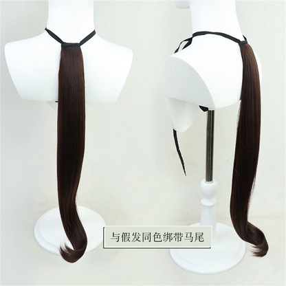 【In Stock】Game Umamusume:Pretty Derby Cosplay デアリングタクト Daring Tact Cosplay Wig With Ears and Tail