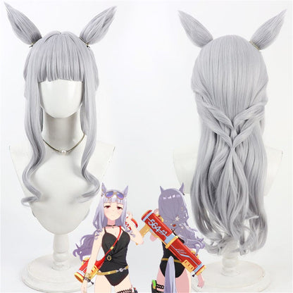 【In Stock】Game Umamusume:Pretty Derby Cosplay ゴールドシップ Swimsuit Style Gold Ship Cosplay Wig With Ears and Tail