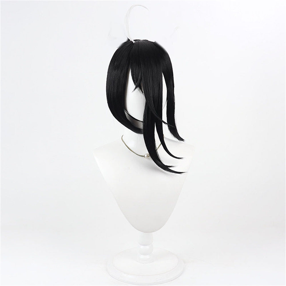 【In Stock】Game Umamusume:Pretty Derby Cosplay Manhattan Cafe Black Wedding Dress Cosplay Wig With Ears and Tail