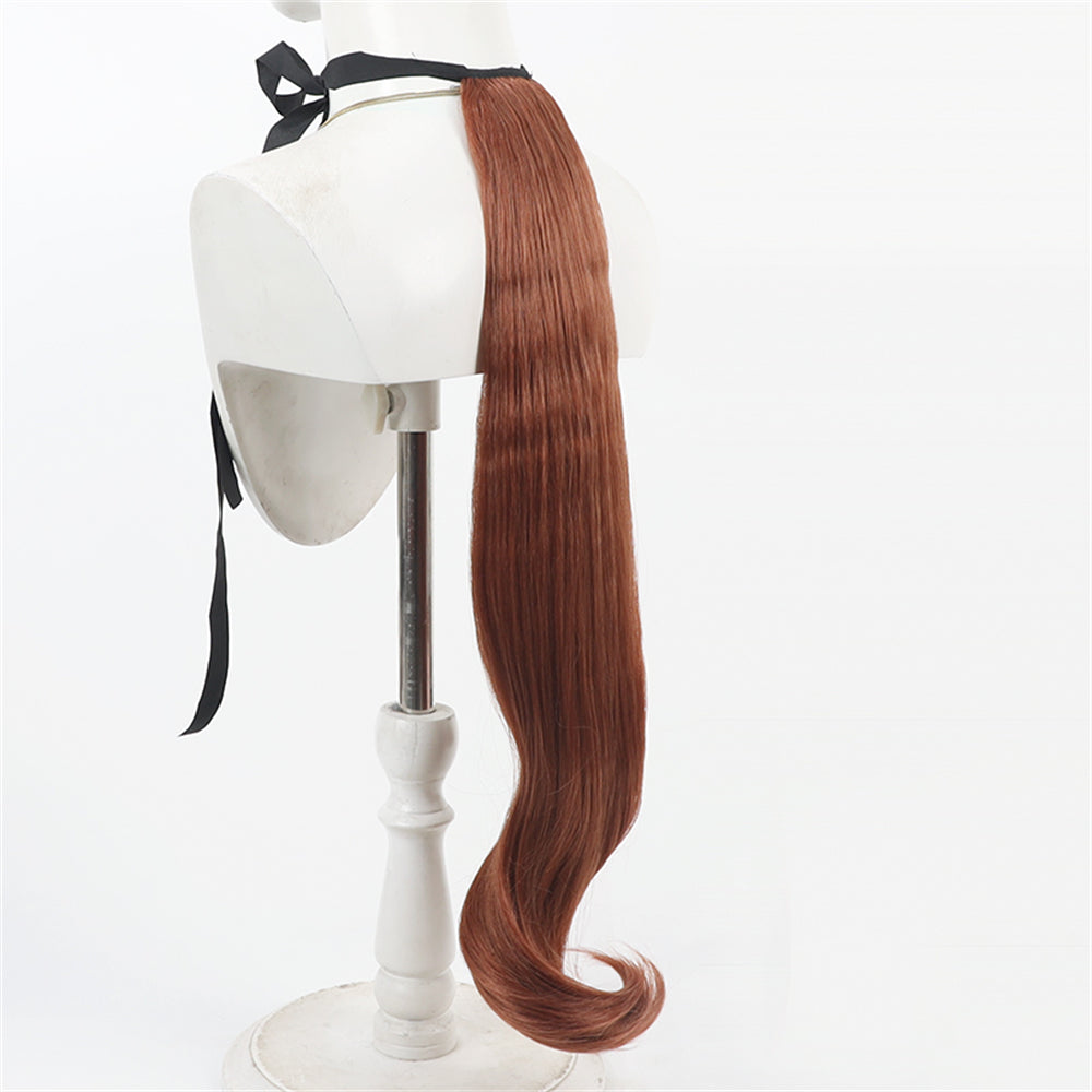 【In Stock】Game Umamusume:Pretty Derby Cosplay ツルマルツヨシ Tsurumaru Tsuyoshi Cosplay Wig With Ears and Tail