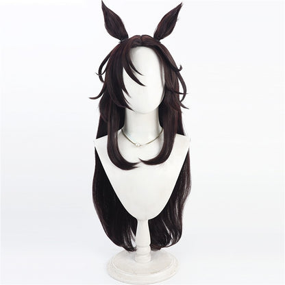 【In Stock】Game Umamusume:Pretty Derby Cosplay スピードシンボリ Speed Symboli Cosplay Wig With Ears and Tail