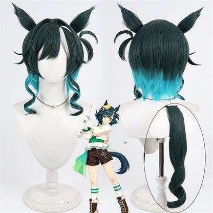 【In Stock】Game Umamusume:Pretty Derby Cosplay キセキ Kiseki Cosplay Wig With Ears and Tail