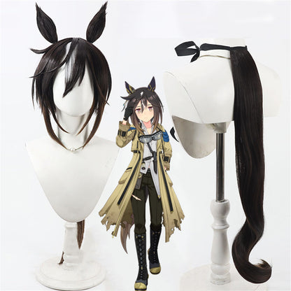 【In Stock】Game Umamusume:Pretty Derby Cosplay ステイゴールド Stay Gold Cosplay Wig With Ears and Tail