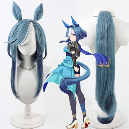 【In Stock】Game Umamusume:Pretty Derby Cosplay アドマイヤグルーヴ Admire Groove Cosplay Wig With Ears and Tail