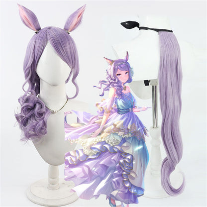 【In Stock】Game Umamusume:Pretty Derby Cosplay Event Regular Event Mejiro McQueen Cosplay Wig With Ears and Tail