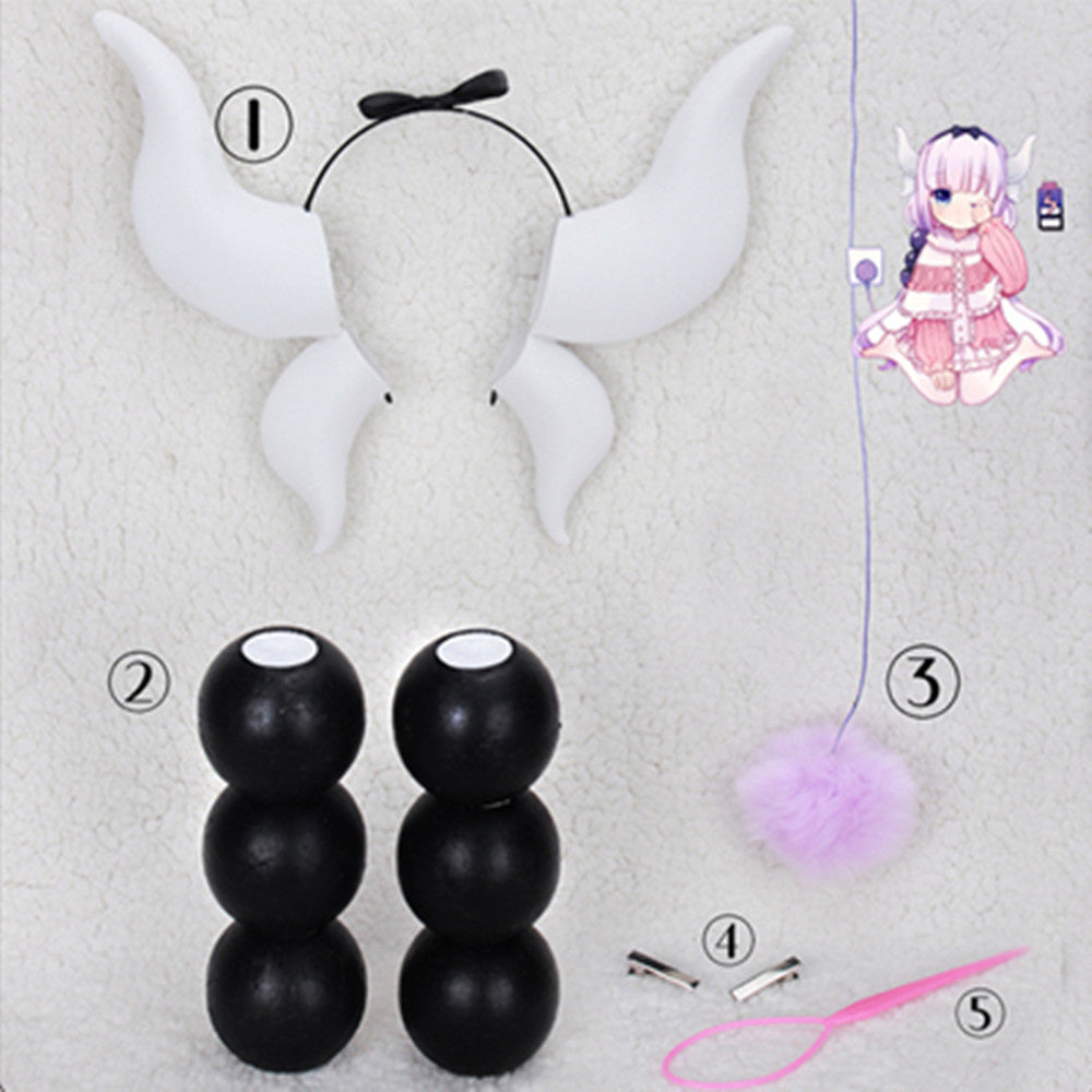 【In Stock】Anime Miss Kobayashi's Dragon Maid Cosplay Kanna Kamui Cosplay Wig