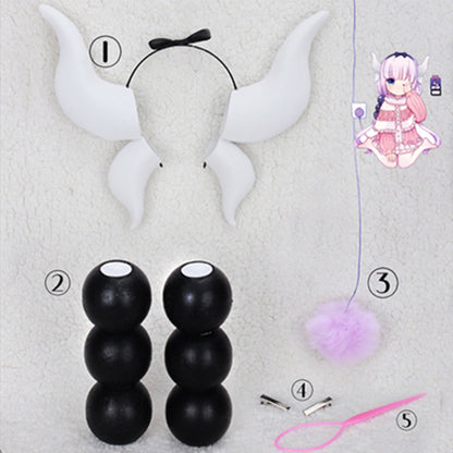 【In Stock】Anime Miss Kobayashi's Dragon Maid Cosplay Kanna Kamui Cosplay Wig