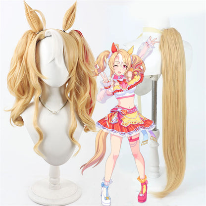 【In Stock】Game Umamusume:Pretty Derby Cosplay ユキノビジン Yukino Bijin Cosplay Wig With Ears and Tail