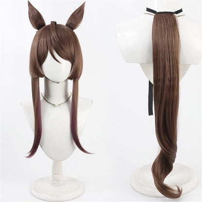 【In Stock】Game Umamusume:Pretty Derby Cosplay ロイスアンドロイス Royce and Royce Cosplay Wig With Ears and Tail