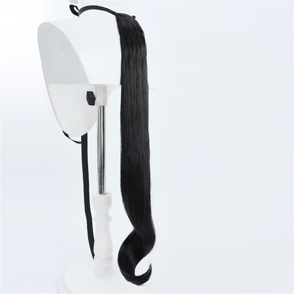 【In Stock】Game Umamusume:Pretty Derby Cosplay Manhattan Cafe Black Wedding Dress Cosplay Wig With Ears and Tail