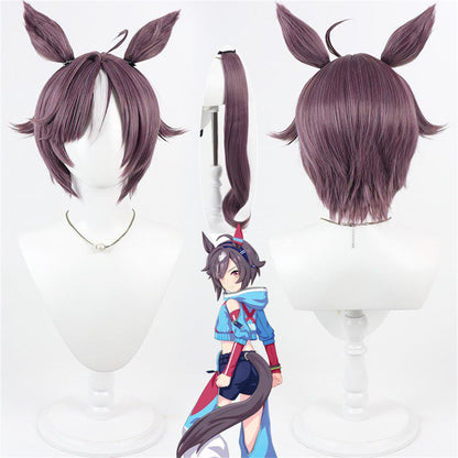 【In Stock】Game Umamusume:Pretty Derby Cosplay ビリーヴ Believe Cosplay Wig With Ears and Tail