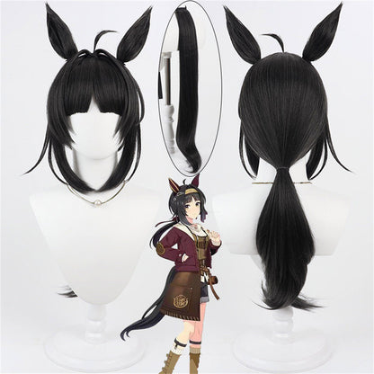 【In Stock】Game Umamusume:Pretty Derby Cosplay Logotype Cosplay Wig With Ears and Tail