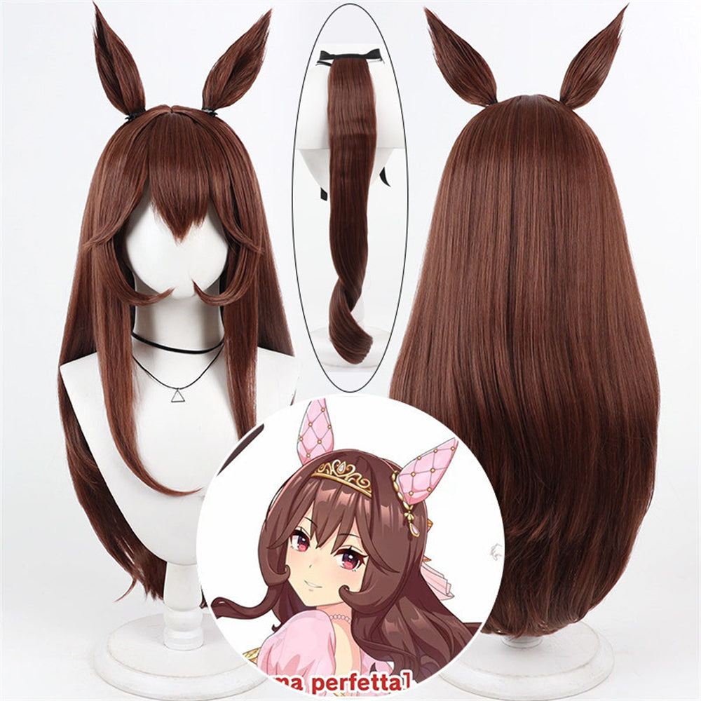【In Stock】Game Umamusume:Pretty Derby Cosplay Gentildonna ジェンティルドンナ Cosplay Wig With Ears and Tail