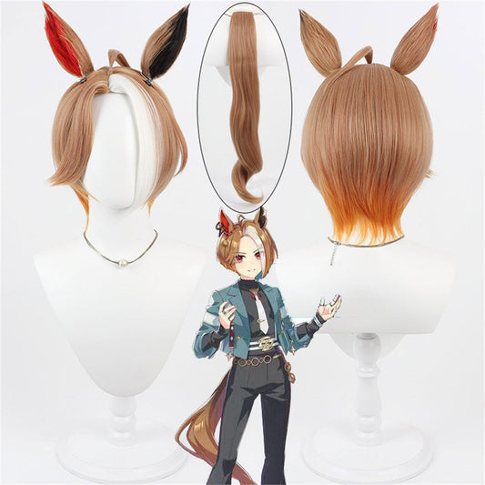 【In Stock】Game Umamusume:Pretty Derby Cosplay カジノドライヴ Casino Drive Cosplay Wig With Ears and Tail