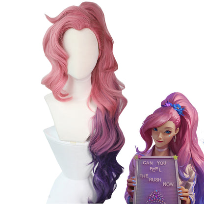 【In Stock】Game League of Legends Cosplay Gradient Color Ponytail Seraphine Cosplay Wig