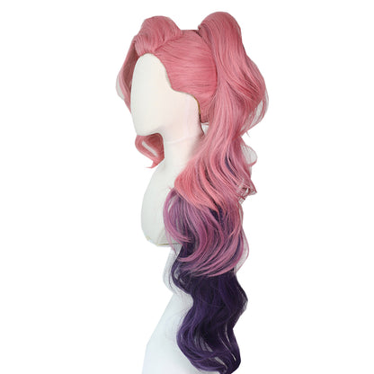 【In Stock】Game League of Legends Cosplay Gradient Color Ponytail Seraphine Cosplay Wig