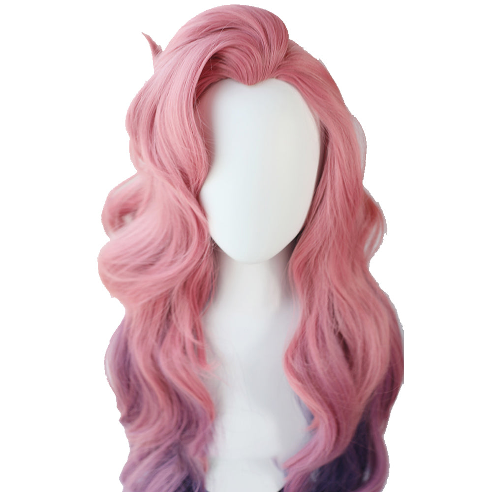 【In Stock】Game League of Legends Cosplay Gradient Color Fluffy Seraphine Cosplay Wig