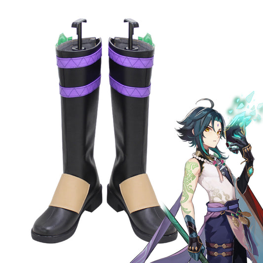 Game Genshin Impact Cosplay Xiao Cosplay Boots Shoes
