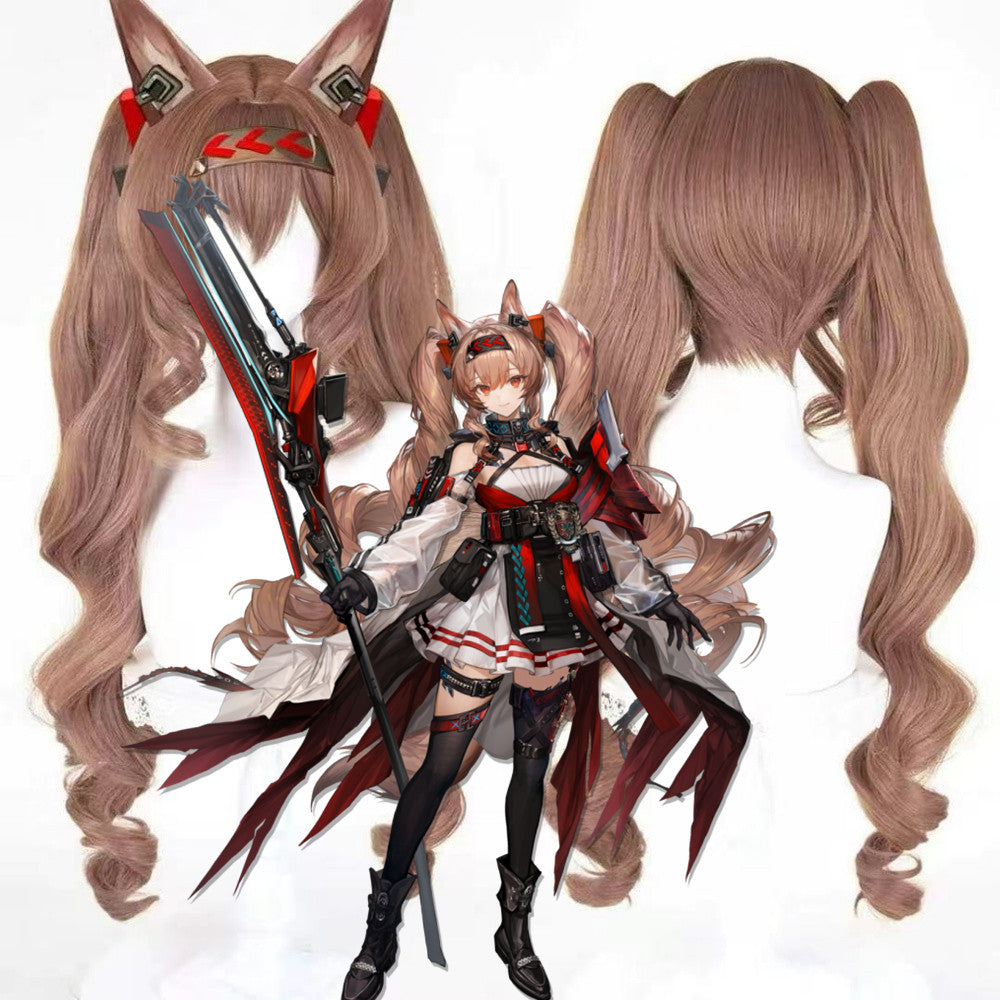 【In Stock】Game Arknights Cosplay Angelina the Mellow Wish Cosplay Wig