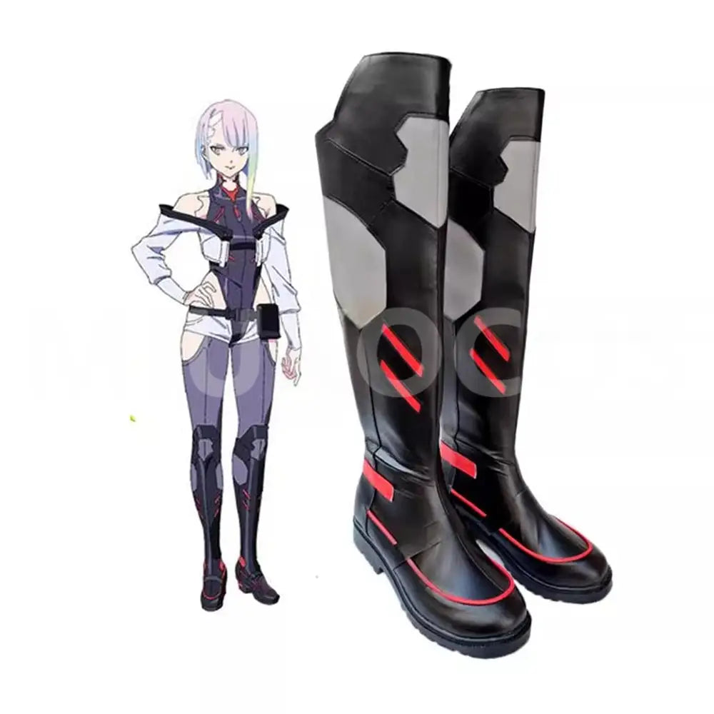 Anime Cyberpunk: Edgerunners Cosplay Lucy Cosplay Shoes Flat Shoes Long Boots Shoes - Cosplay Shoes Boots