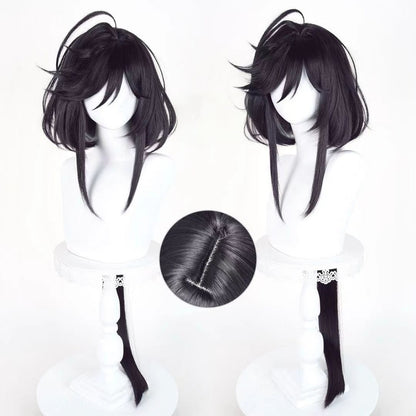 【In Stock】Anime The Ribbon Hero Cosplay Sapphire Knight Uniform Cosplay Wig Dark Style Hair