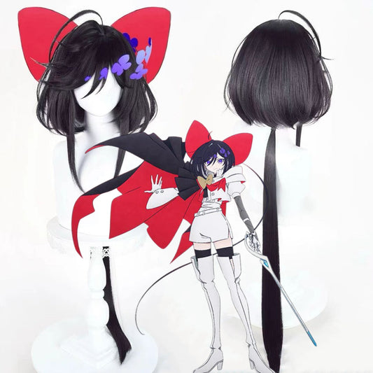 【In Stock】Anime The Ribbon Hero Cosplay Sapphire Knight Uniform Cosplay Wig Dark Style Hair