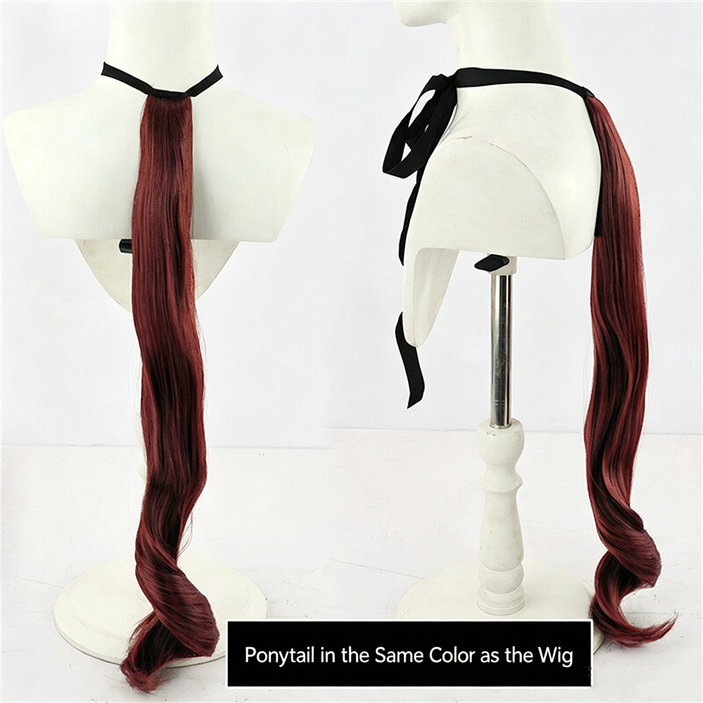 【In Stock】Game Umamusume:Pretty Derby Cosplay Sakura Bakushin O Cosplay Wig With Ears and Tail