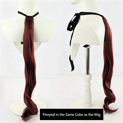 【In Stock】Game Umamusume:Pretty Derby Cosplay Sakura Bakushin O Cosplay Wig With Ears and Tail