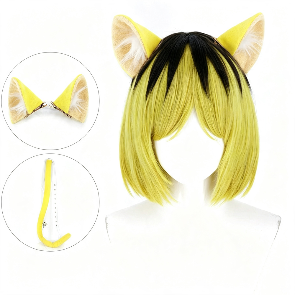 【In Stock】Anime Chainsmoker Cat Yani Neko ヤニねこ Cosplay Yakuko Etsushimaru Cosplay Wig